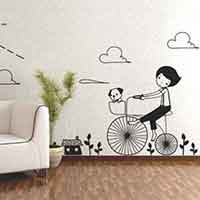 In decal dán tường, dán kính theo yêu cầu
