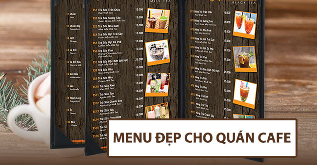 3 loại in menu đẹp cho quán cafe bạn nên dùng